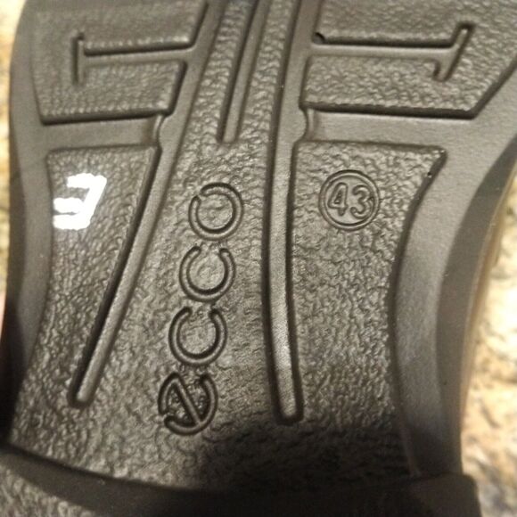 Mens Ecco Lace Up Brown Dress Work Shoes Size 43 (10 US) EUC - Picture 12 of 12